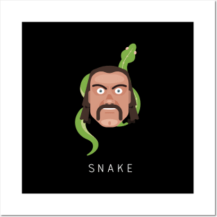 Jake the Snake Head (with Text) Posters and Art